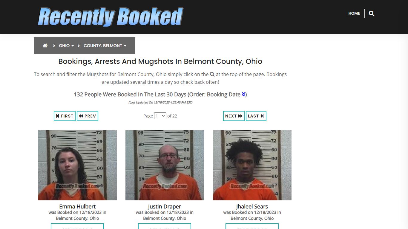 Recent bookings, Arrests, Mugshots in Belmont County, Ohio